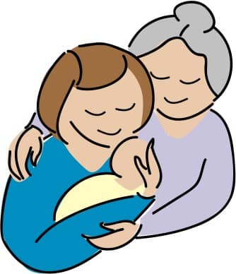 Three Generations of Women Clipart