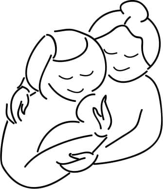Three Generations Line Art