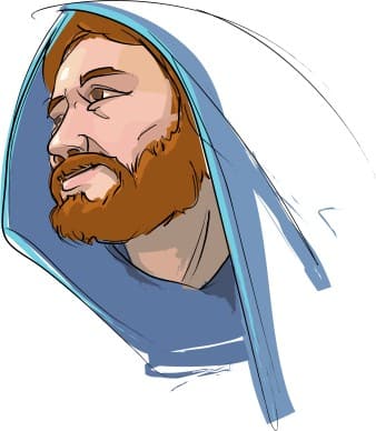 Jesus Wearing Cloak Image