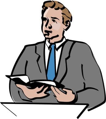 Lay Reader Offers Scripture Reading During Worship Service