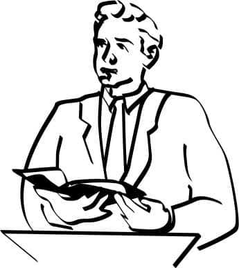 Lay Reader Presents Bible Passage