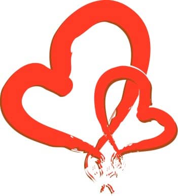 Red Painted Hearts