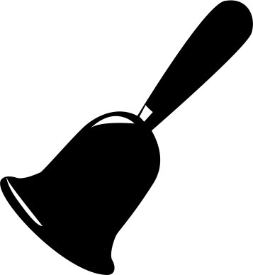 Black shiny Hand Bell