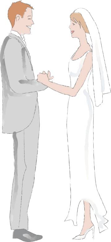 Happy Couple at the Altar