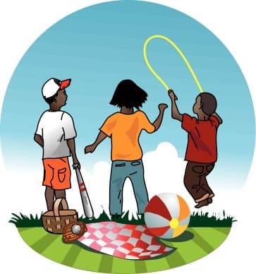 Playful Children in Summer