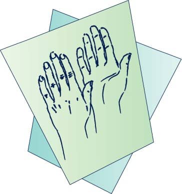 Hands raised in Boxes
