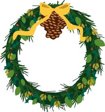 Evergreen Wreath with Pine Cones