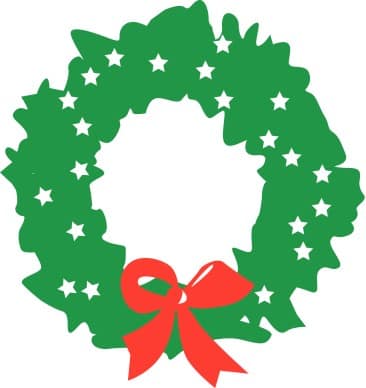 Abstract Christmas Wreath