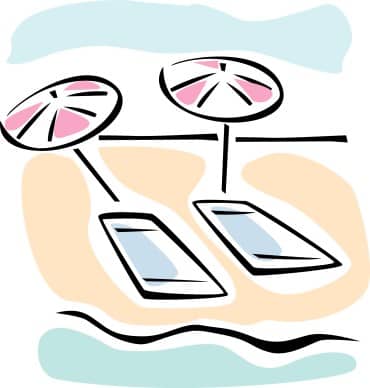 Beach Towels and Umbrellas