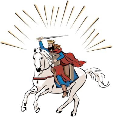 White Horse Rider in Color