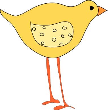 Long Legged Yellow Bird