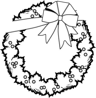Black Wreath with Bow