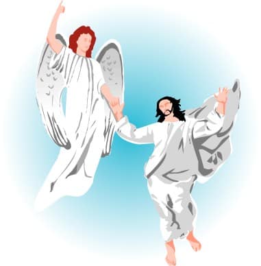 Jesus and Angels Christian Clipart