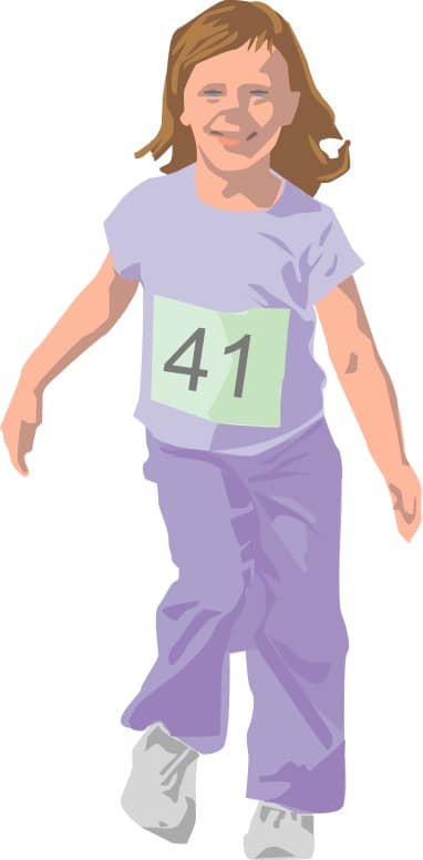 Little Girl Running Race