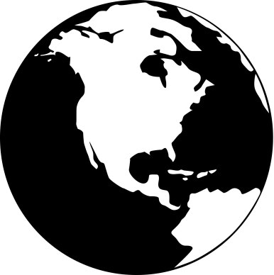 Relief Globe   White and Black