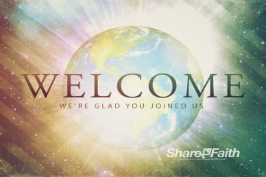 Welcome Video Loop with Earth's Image