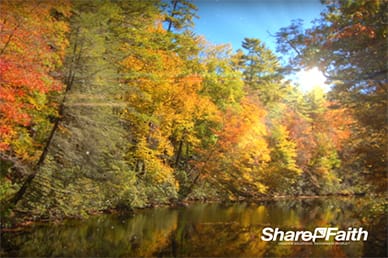 Fall Peaceful River Religious Worship Vidoe Loop