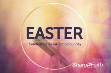 Abstract Clouds and Cross Religious Easter Welcome Video