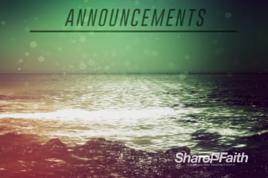 Faith Through Tides Christian Announcements Video Loop