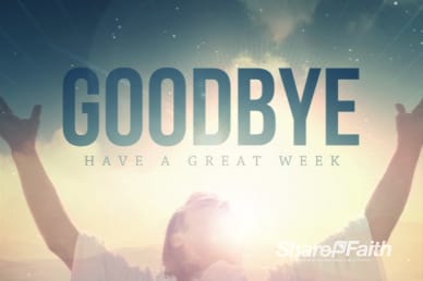 Jesus Risen Savior Religious Goodbye Video Loop