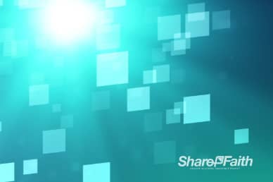 Abstract Squares Turquoise Worship Video Background