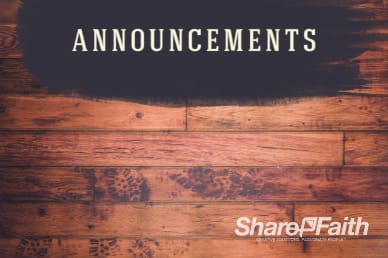 Wood Panel Vintage Upcoming Events Announcements Video Loop