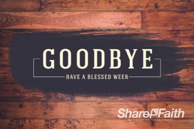 Wood Panel Vintage Goodbye Video Loop for Church and Events