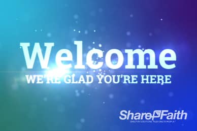 Blue Spinning Particles of Light Christian Welcome Video