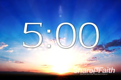 5 Minute Sunrise Religious Countdown Timer