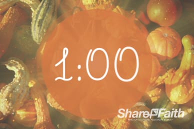 1 Minute Harvest Party Religious One Minute Countdown Timer