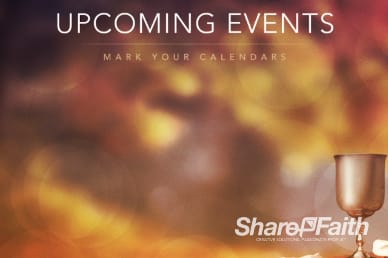 Upcoming Events Communion Cup Video Loop for Church