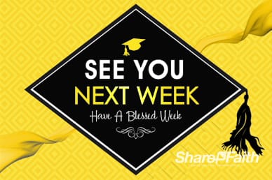 Graduation Sunday Honoring Church Goodbye Motion Video Loop