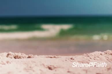 Beach Sand with Rolling Ocean Waves Church Motion Background Loop
