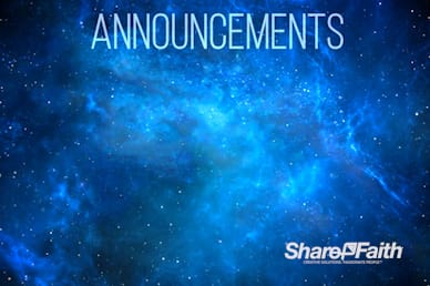 Blue Galaxy Announcements Motion Loop