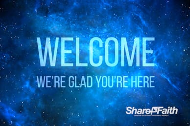 Blue Galaxy Welcome Motion Loop