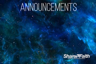 Space Galaxy Announcement Video Loop