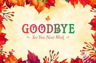 Fall Festival Autumn Leaves Goodbye Video Loop