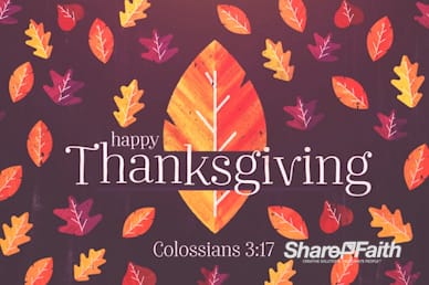 Thanksgiving Leaves Title Motion Graphic