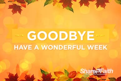 Happy Thanksgiving Blessings Goodbye Motion Loop
