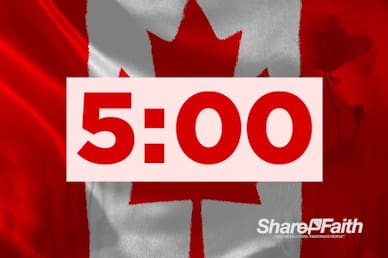 Remembrance Day Canada Flag Church Countdown Timer