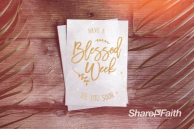 Palm Sunday Hosanna Goodbye Motion Graphic