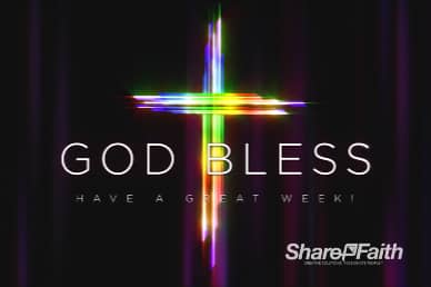Easter Cross He Is Risen Goodbye Motion Graphic