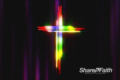 Dazzling Easter Cross Worship Motion Loop