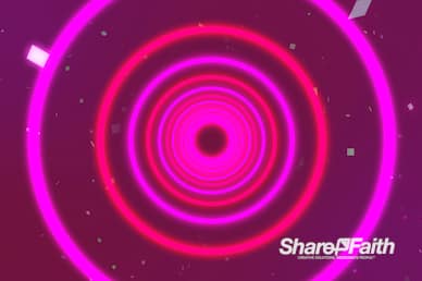 Neon Light Circles Motion Background