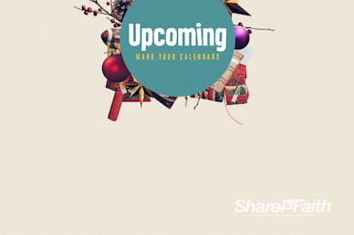 Uncluttered Christmas Church Announcements Motion Graphic