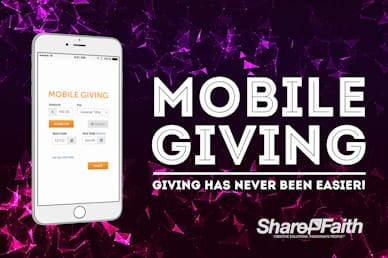Mobile Giving Announcement Motion Graphic