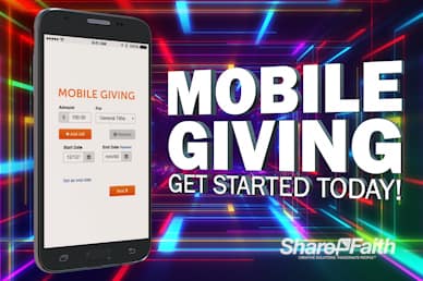 Mobile Giving Neon Laser Tunnel Motion Graphic