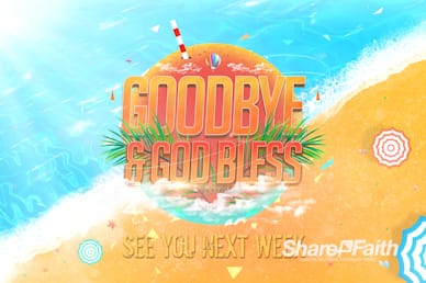 Church Summer Camp Beach Goodbye Video Loop