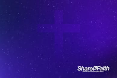 Floating Particles Cross Worship Motion Background