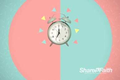 Spring Forward Alarm Clock Motion Background